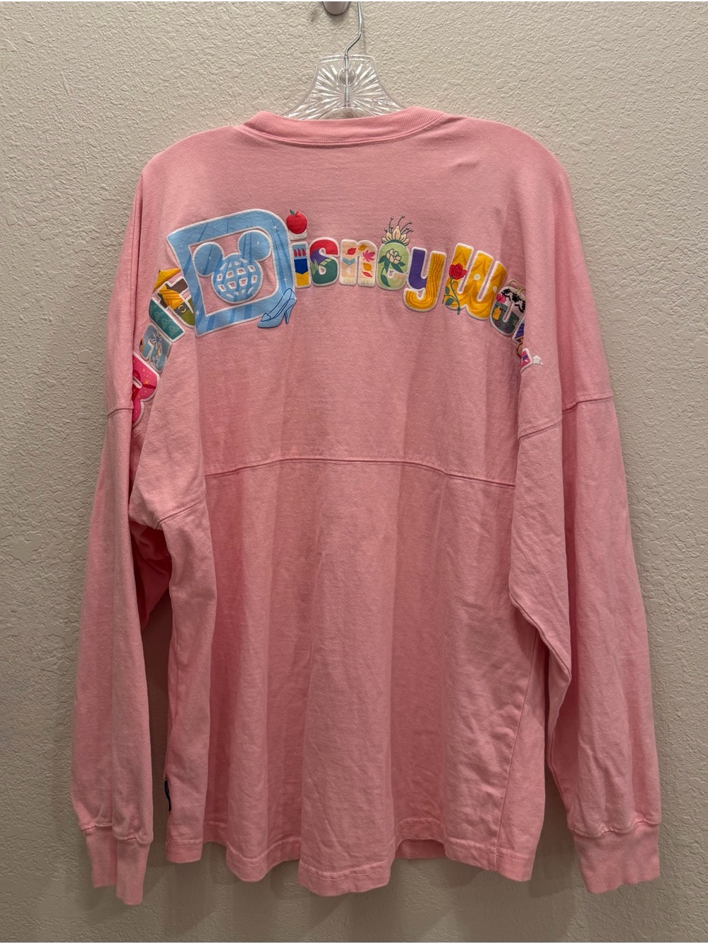 Disney Parks Spirit Jersey Walt Disney World Princess Pink Long Sleeve Size M